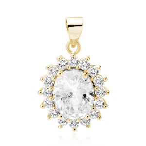 Pandantiv argint placat cu aur galben cu pietre DiAmanti Z0685C1G_W-DIA (Argint 925‰ 3,2 g.) Pandantiv argint placat cu aur galben cu pietre DiAmanti Z0685C1G_W-DIA (Argint 925‰ 3,2 g.)